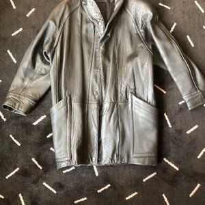 Vintage Neiman Marcus Black Leather Coat